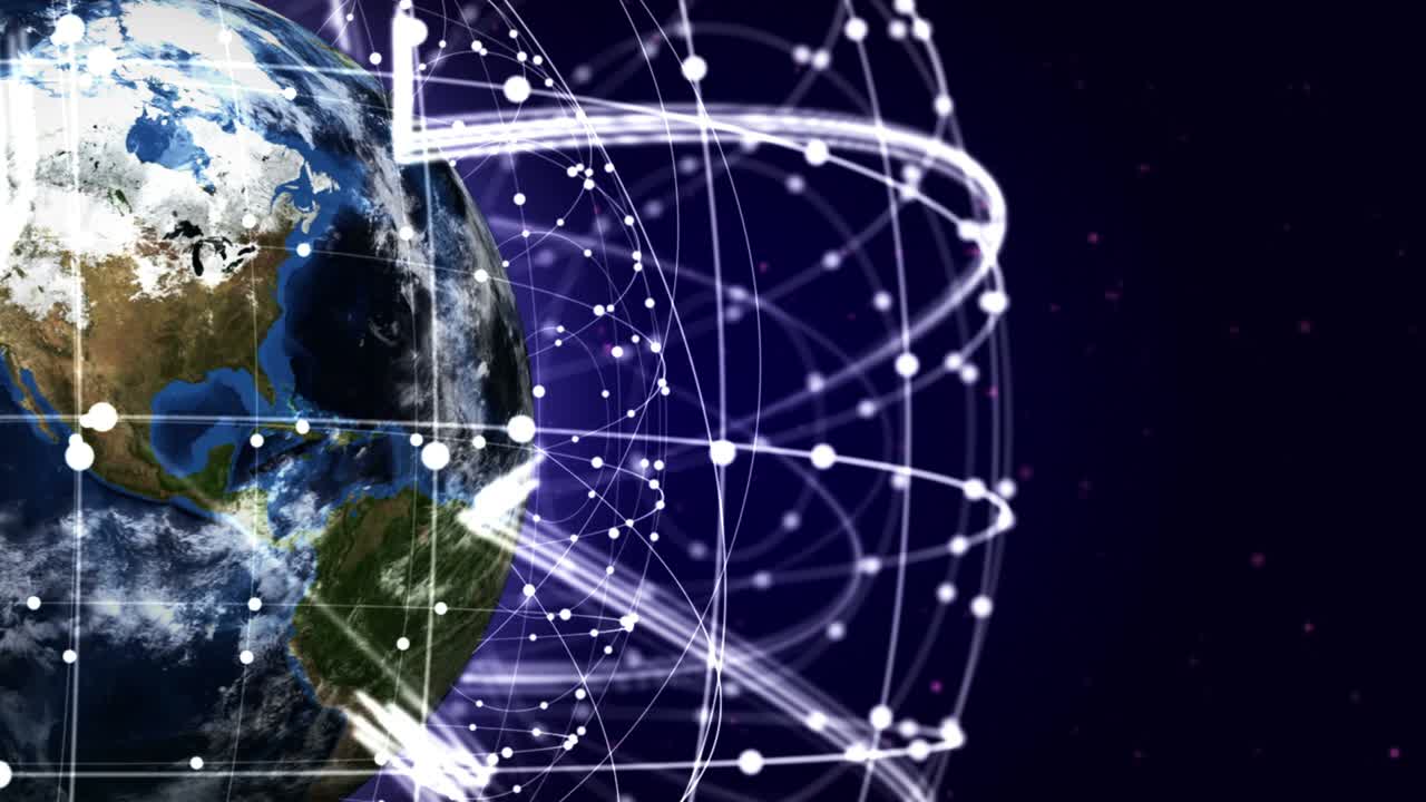 Earth, Connection Network Concept, Loop