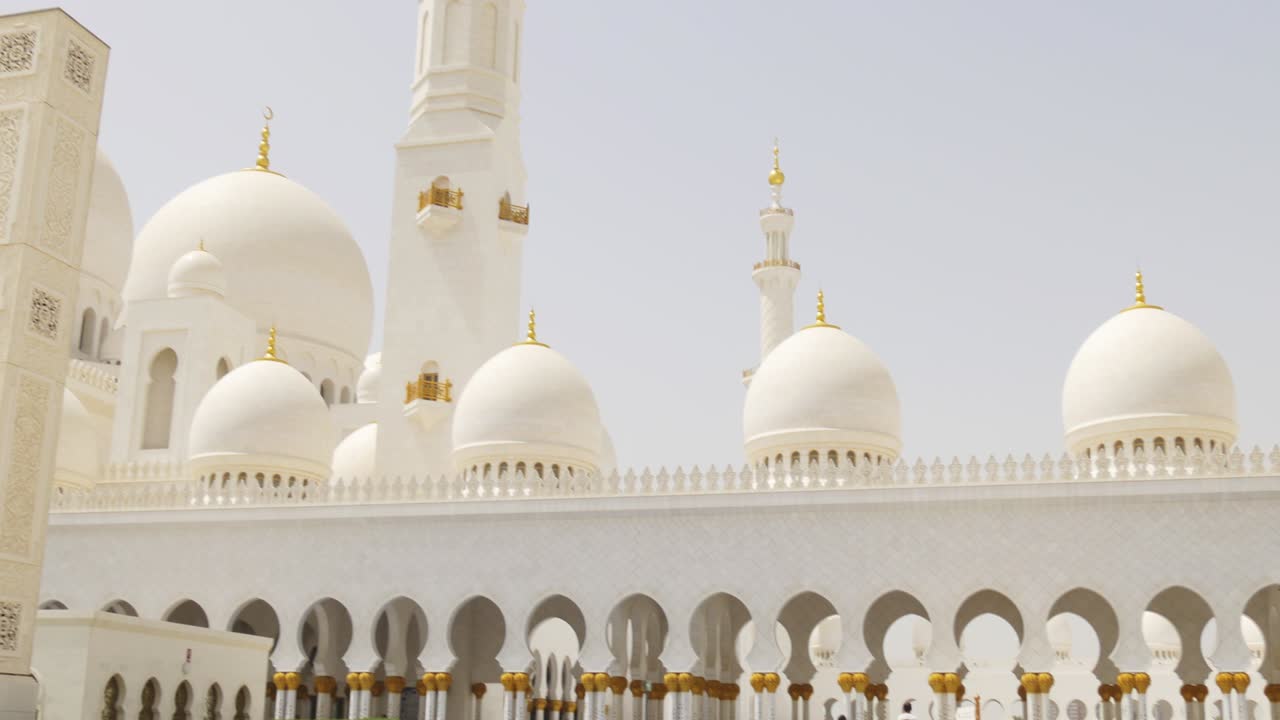 luce solare principale uae moschea torre anteriore 4k