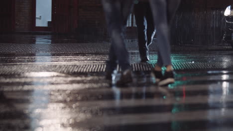 City-crosswalk-in-rainy-evening