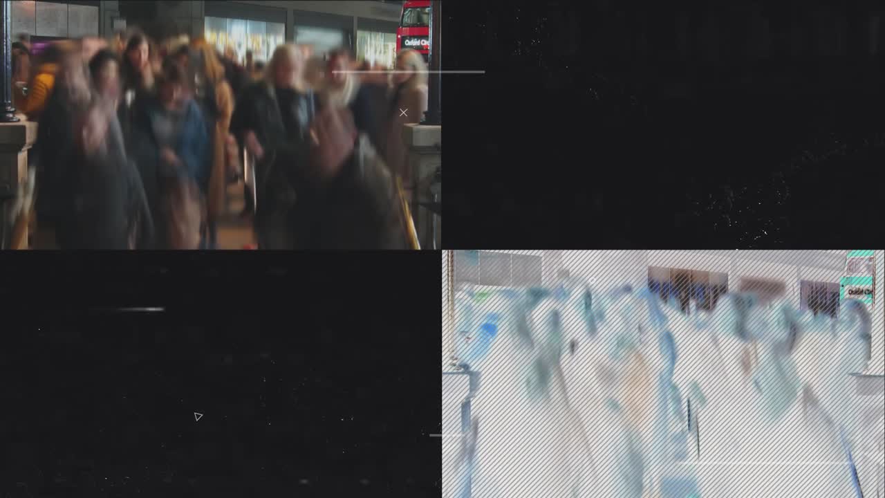 Abstract Man and Animated Text