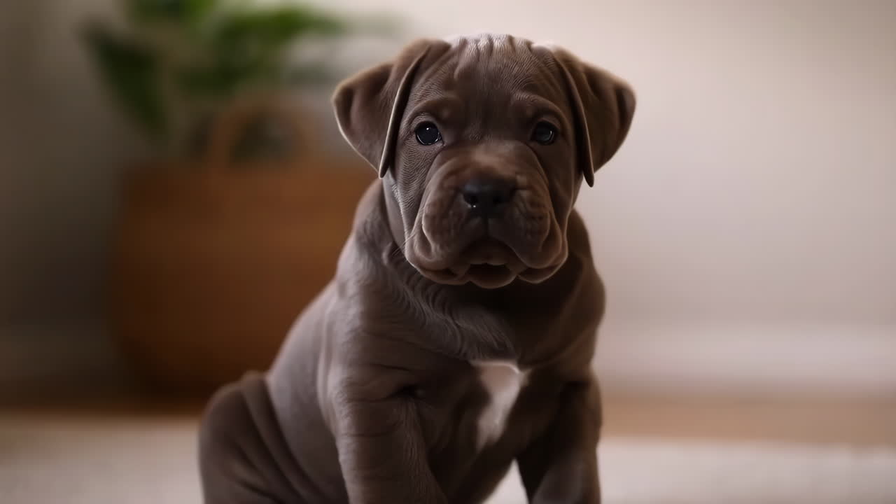 A cute cane corso puppy