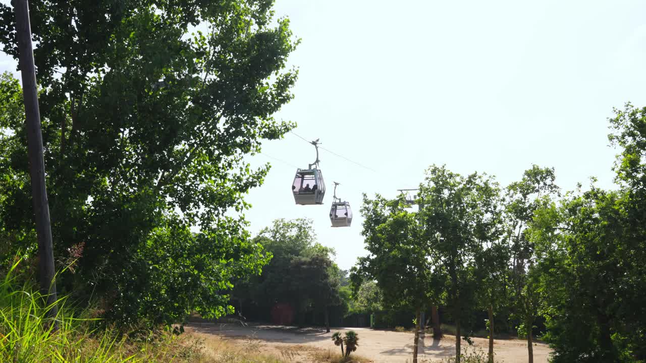 Telecabina Funicolare Montjuïc, Barcellona, Spagna.