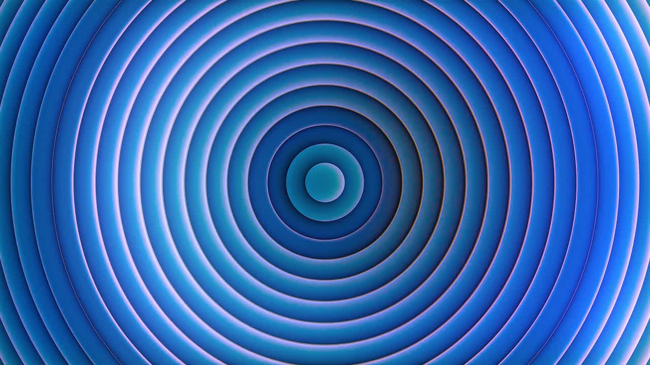 círculos azules en 3d que se mueven en ondas