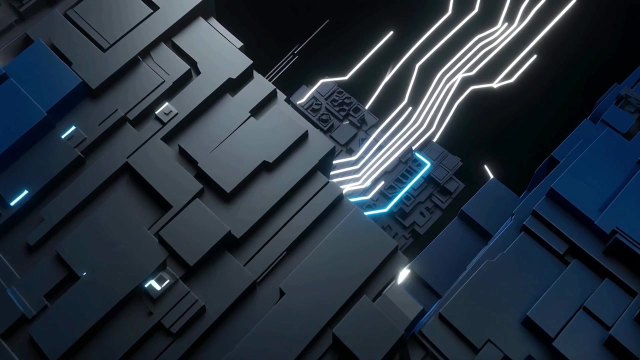 Futuristic Digital Technology Background with Glowing Data Lines
