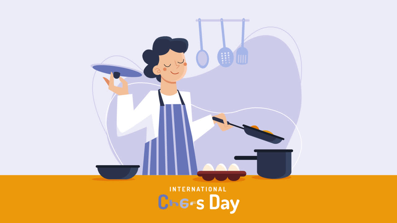 아침 식사를 준비하는 요리사