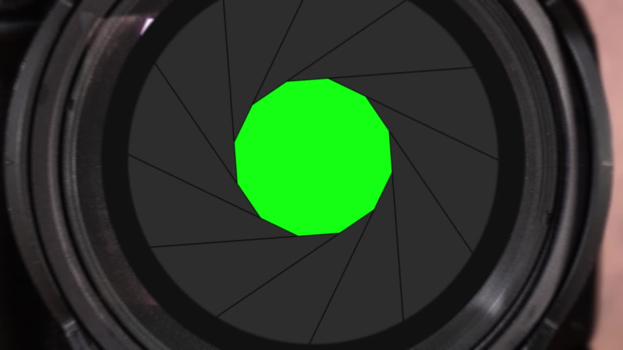 카메라 렌즈에서 녹색 화면으로 전환