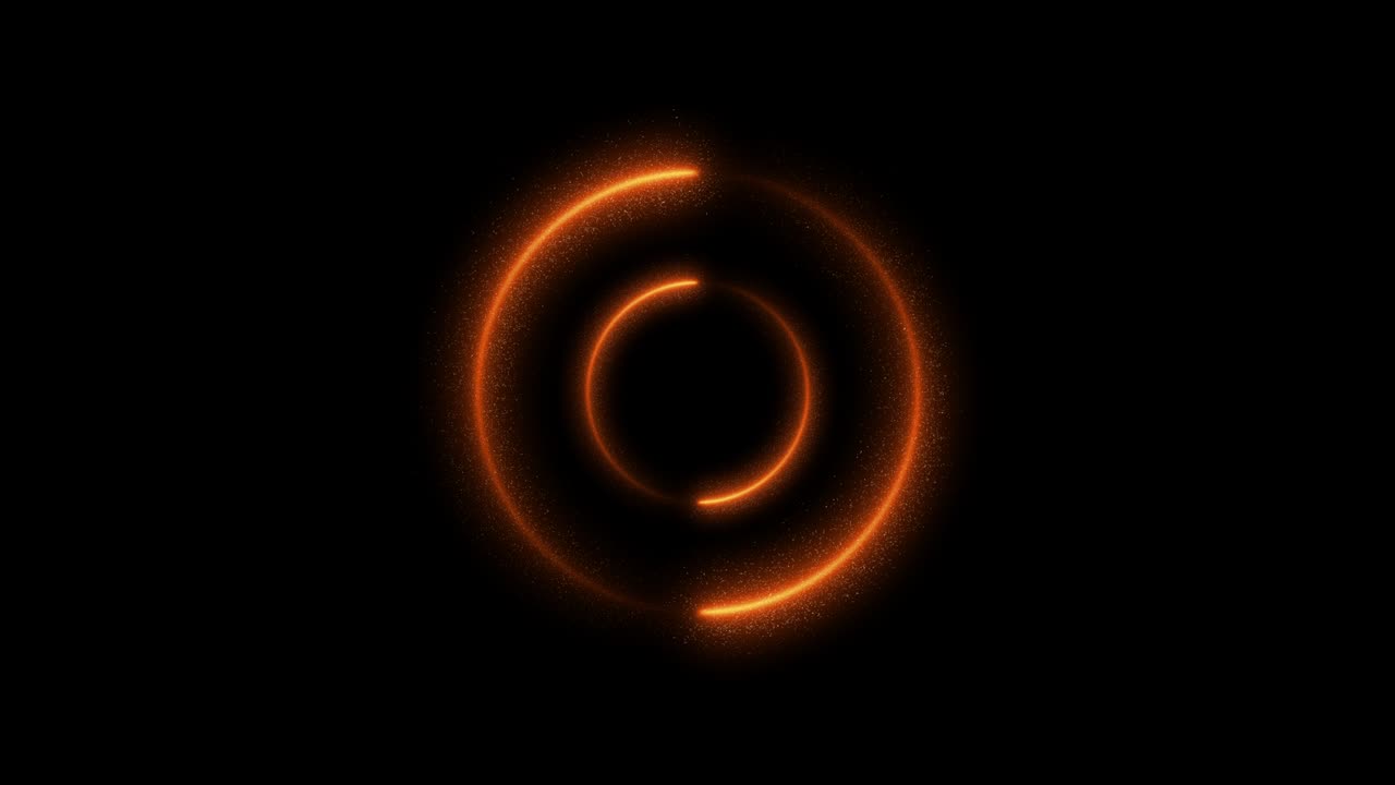 escena múltiple de círculo colorido movimiento de luz redonda abstracto en fondo negro