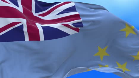 el bucle sin costuras de la bandera de tuvalu.