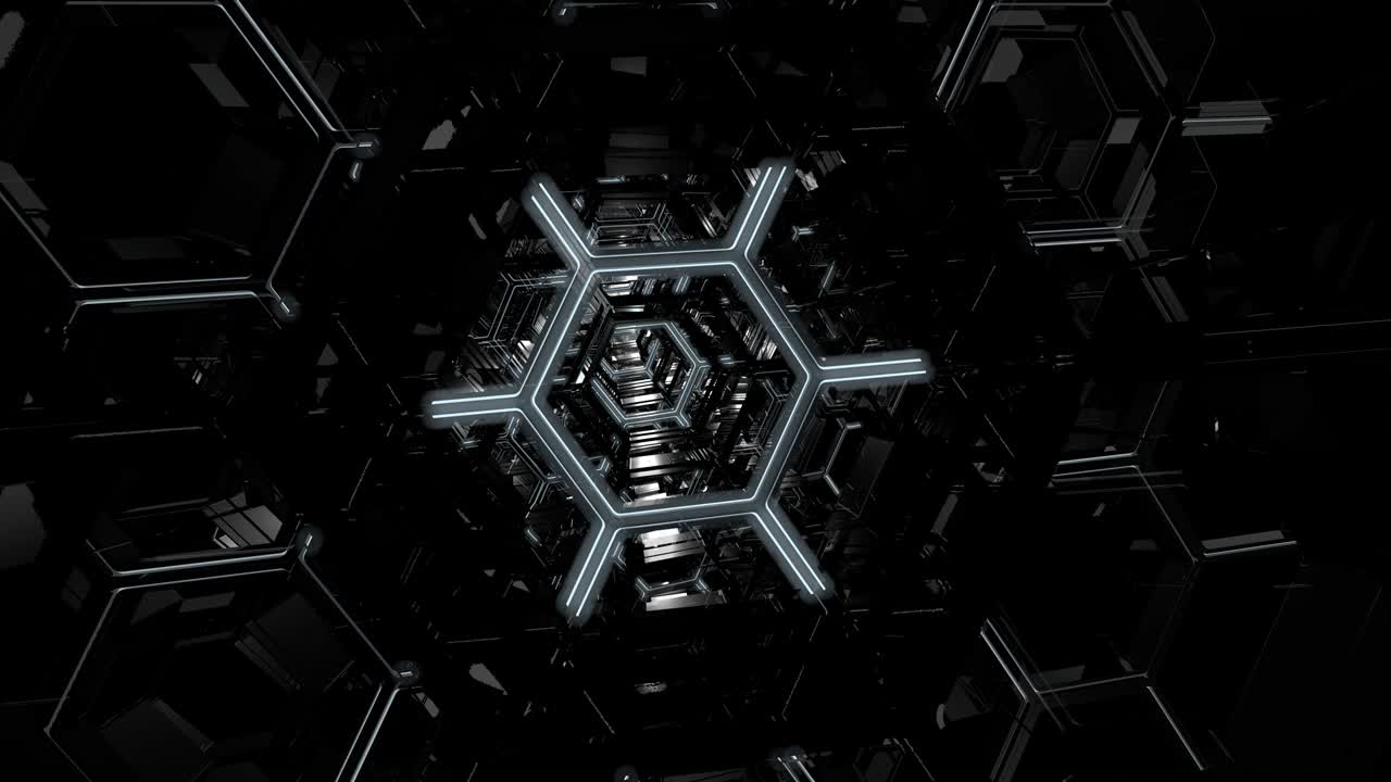 viajando y girando a través de un túnel futurista - bucle