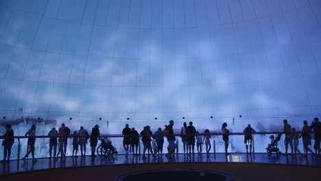 immersive exhibit of waterfalls
