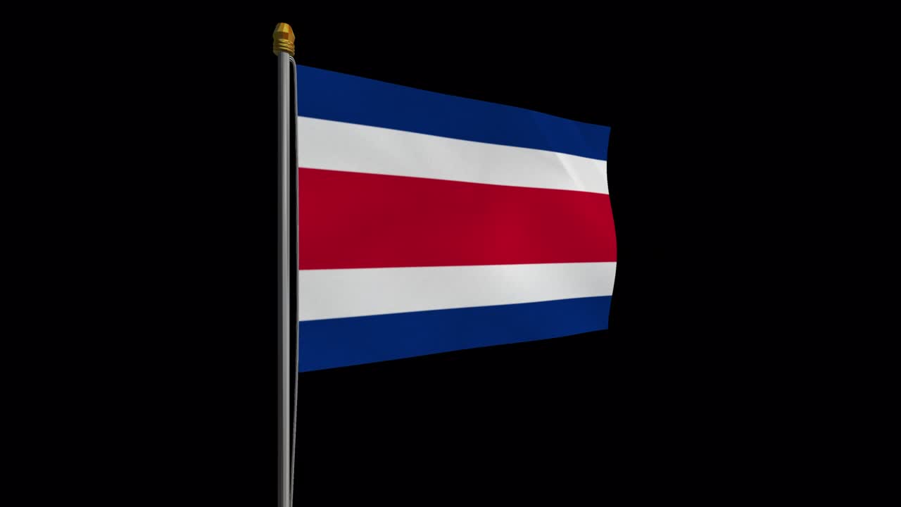 코스타리카의 발이 바람에 날아다니는 4k 슬로우 모션 비디오, 알파 채널