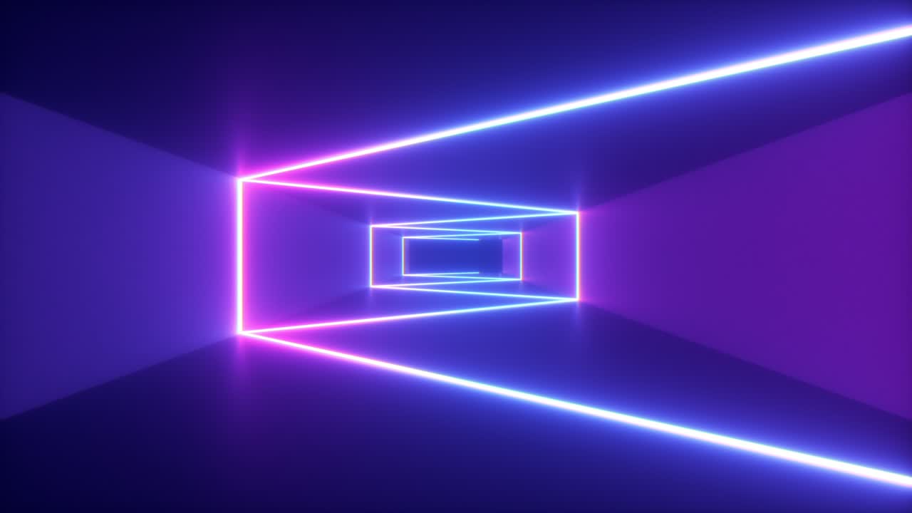 네온 터널 추상적인 배경