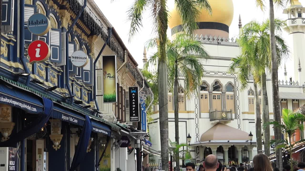 싱가포르의 차이나타운의 거리 장면