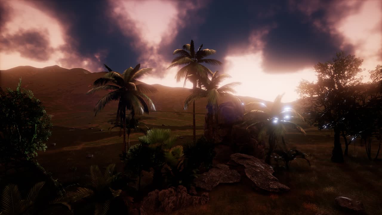 paisaje aéreo de colinas verdes en la niebla