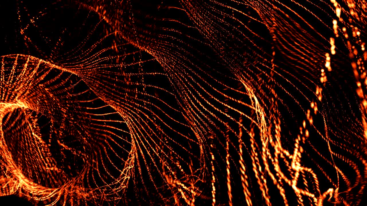 fondo abstracto con partículas de flujo. representación 3d