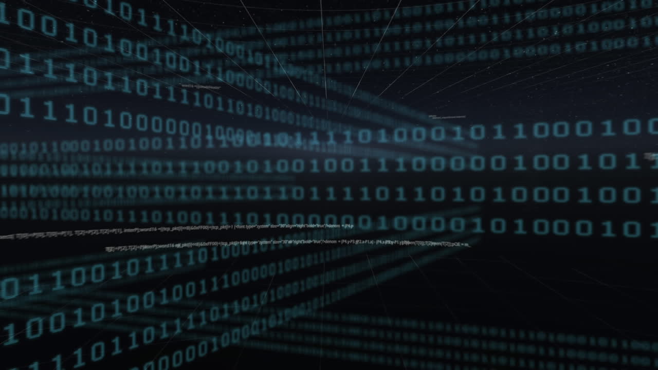 Binary coding against blue background