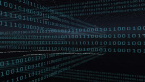 binary coding against blue background