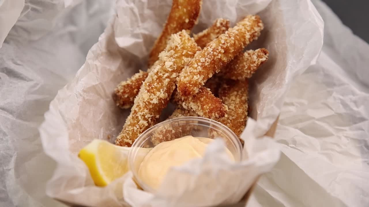 소스와 레몬 을 은 한  음식