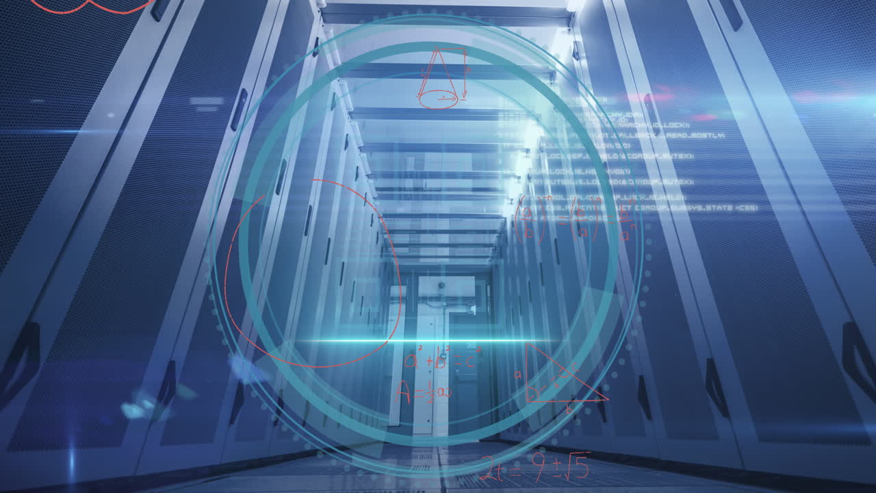 순환 스캐너를 통해 사이버 보안 텍스트의 애니메이션과 서버 에 대한 수학적 방정식