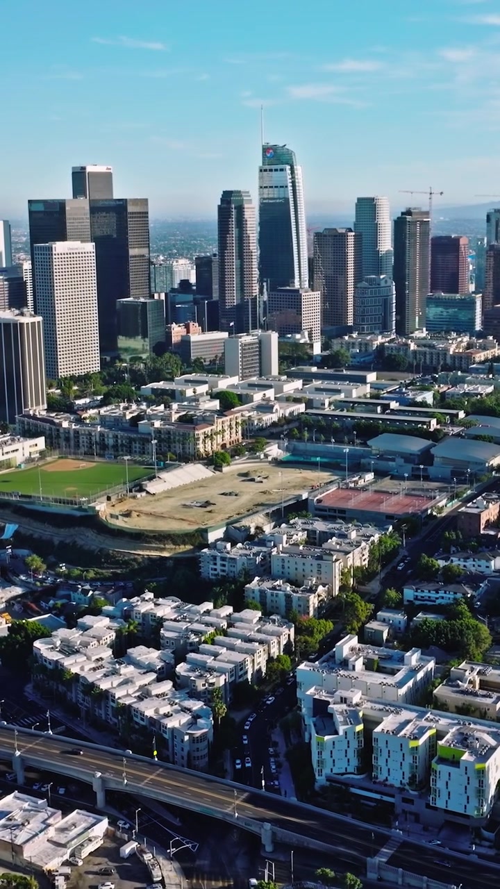 Quartiere finanziario nel centro di Los Angeles, California