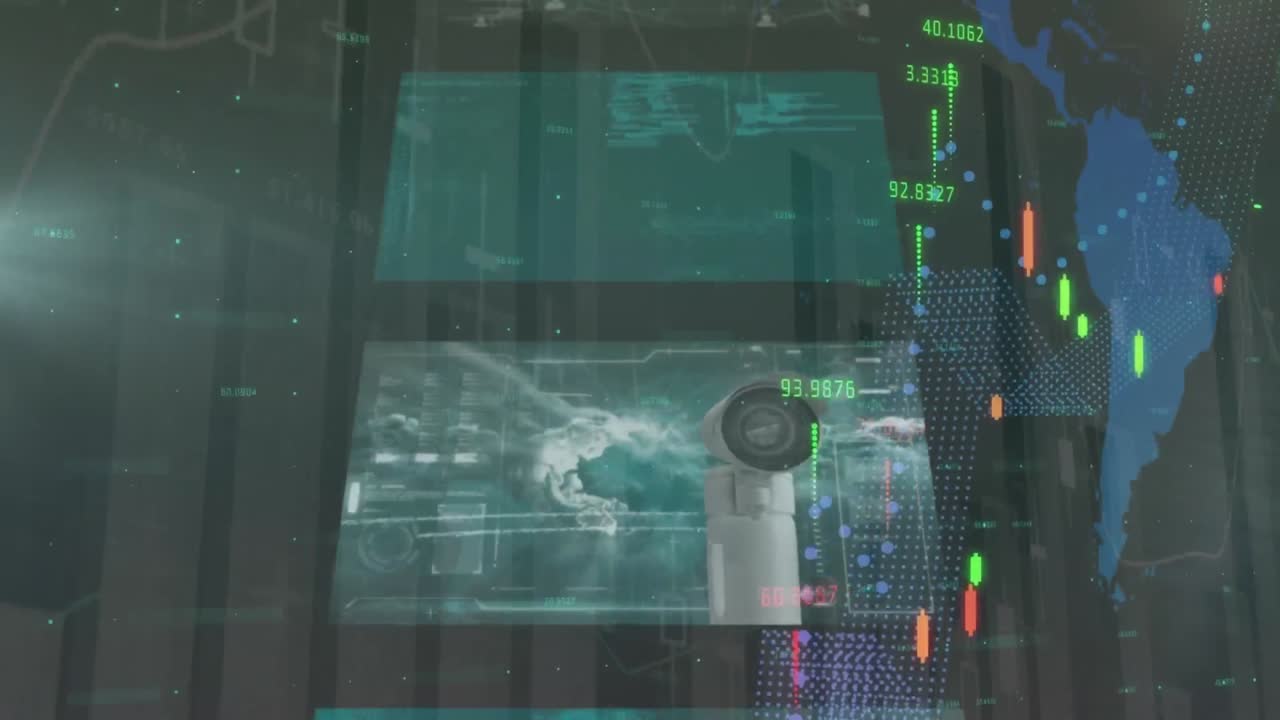 animación de estadísticas y procesamiento de datos sobre el mapa del mundo