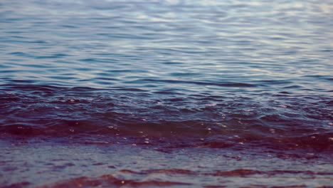 soft ocean waves splashing at the beach