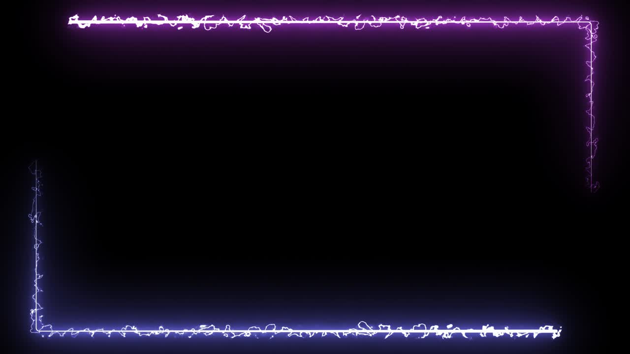 네온 분홍색과 파란색의 불타는 사각형 상자 - 루프