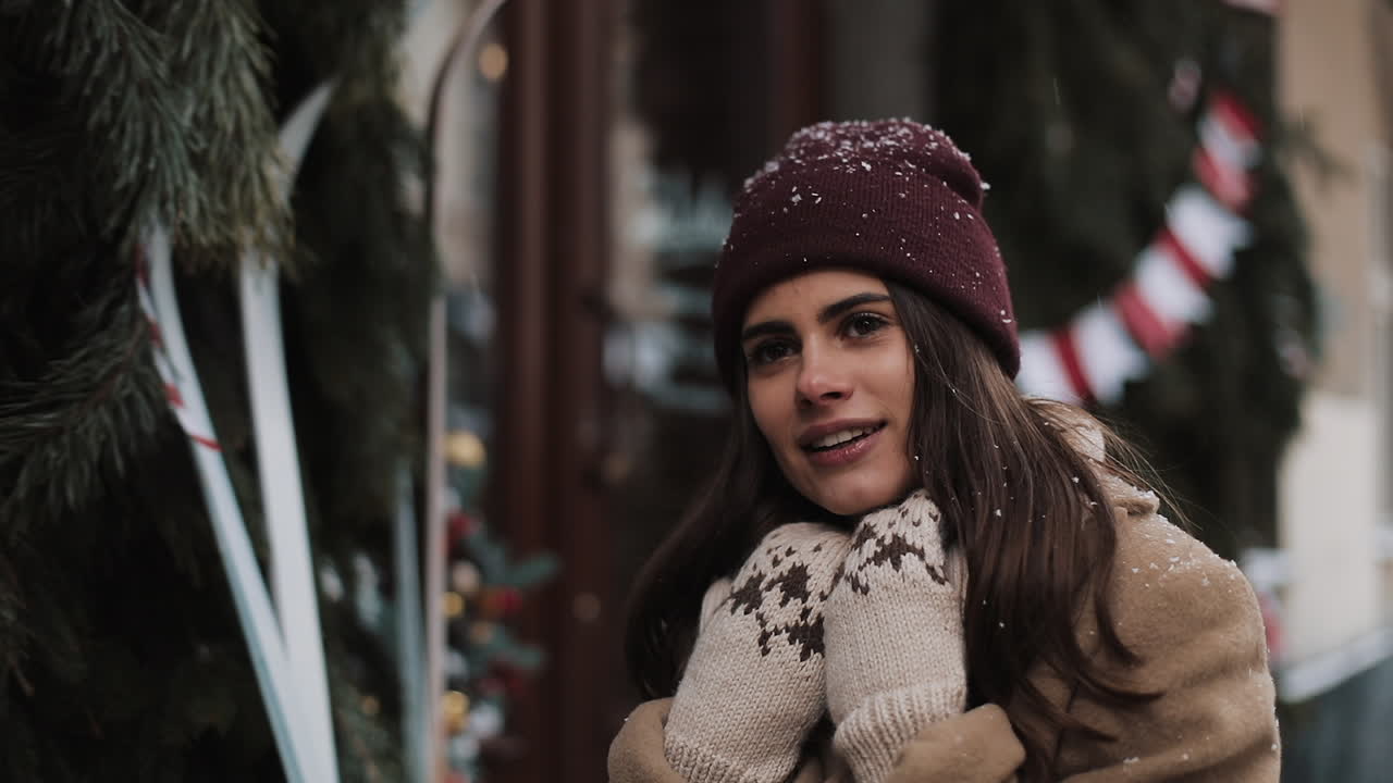 Woman in Winter Clothing Outdoors