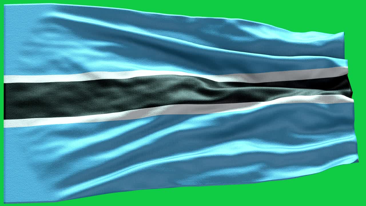 4k meget detaljeret flag fra Botswana - Botswana flag høj detalje - Nationalflag Botswana bølge mønster loopbare elementer