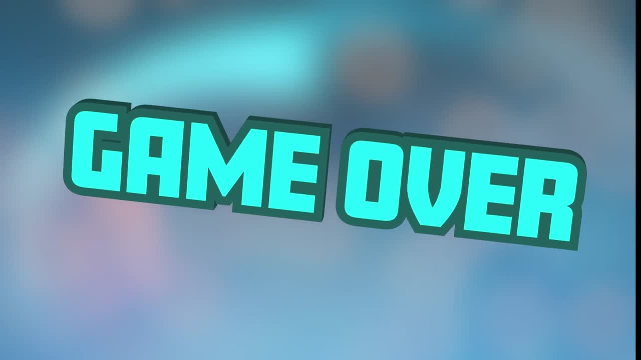 animación del texto de advertencia sobre fondo azul