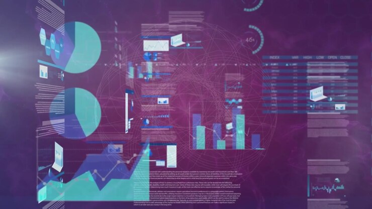 Animation of data processing over shapes