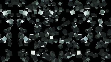 falling particles  background loop – chrome cubes