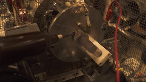close up shot of the lighting strikes caused by research works in the lab