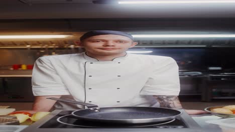 chef in a restaurant kitchen