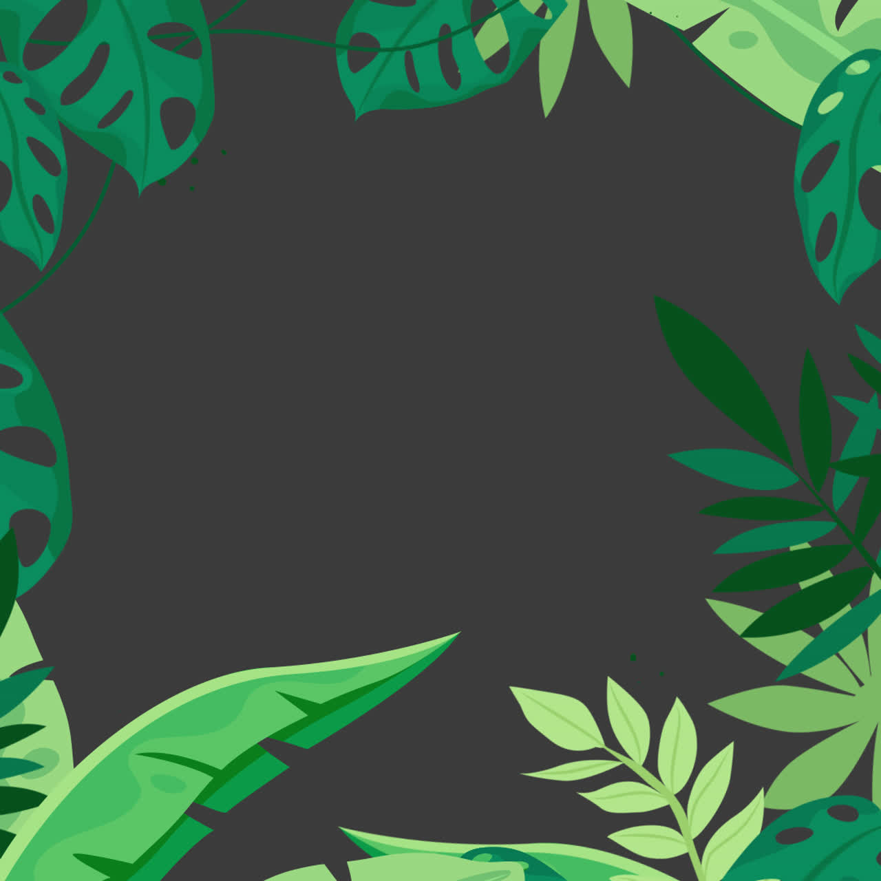 Tropical Leaf Border Design