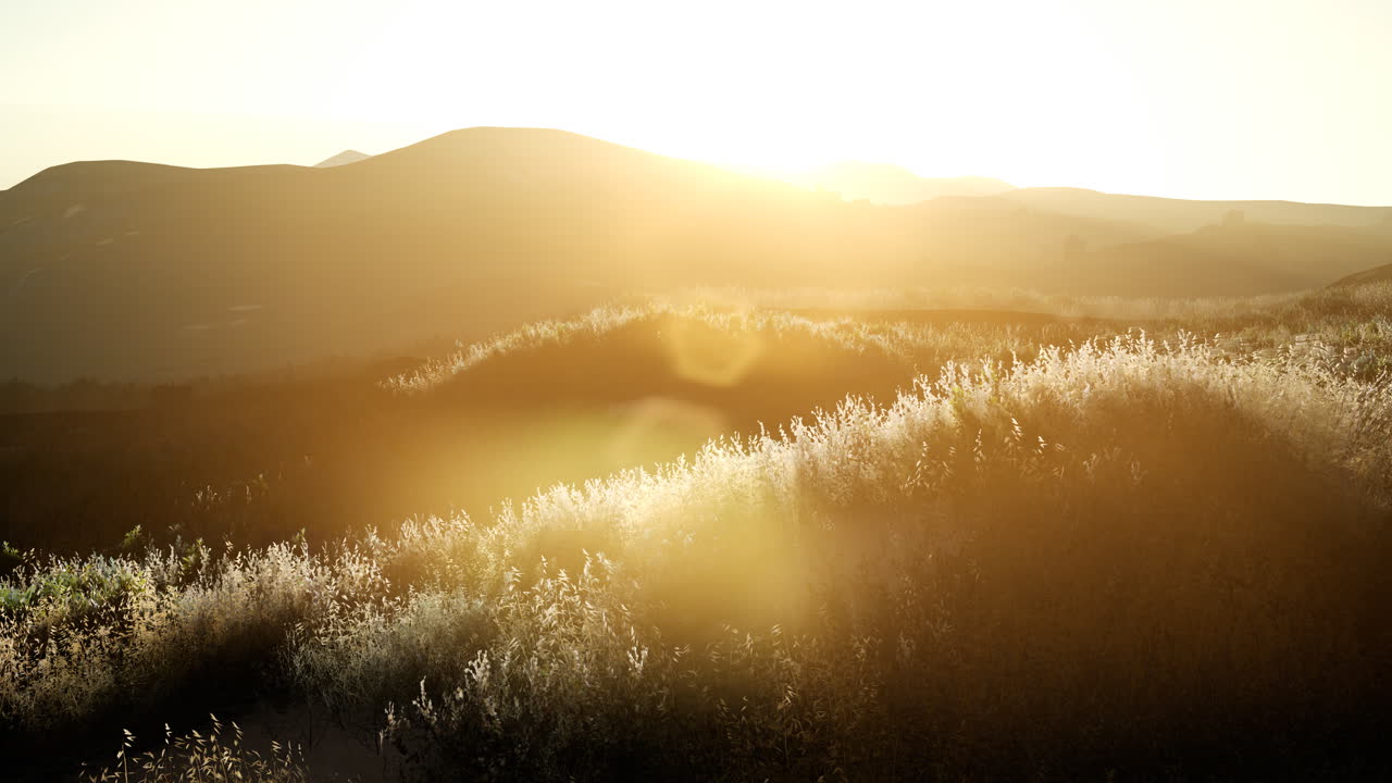 계곡  ⁇  위에 해가 지는 것