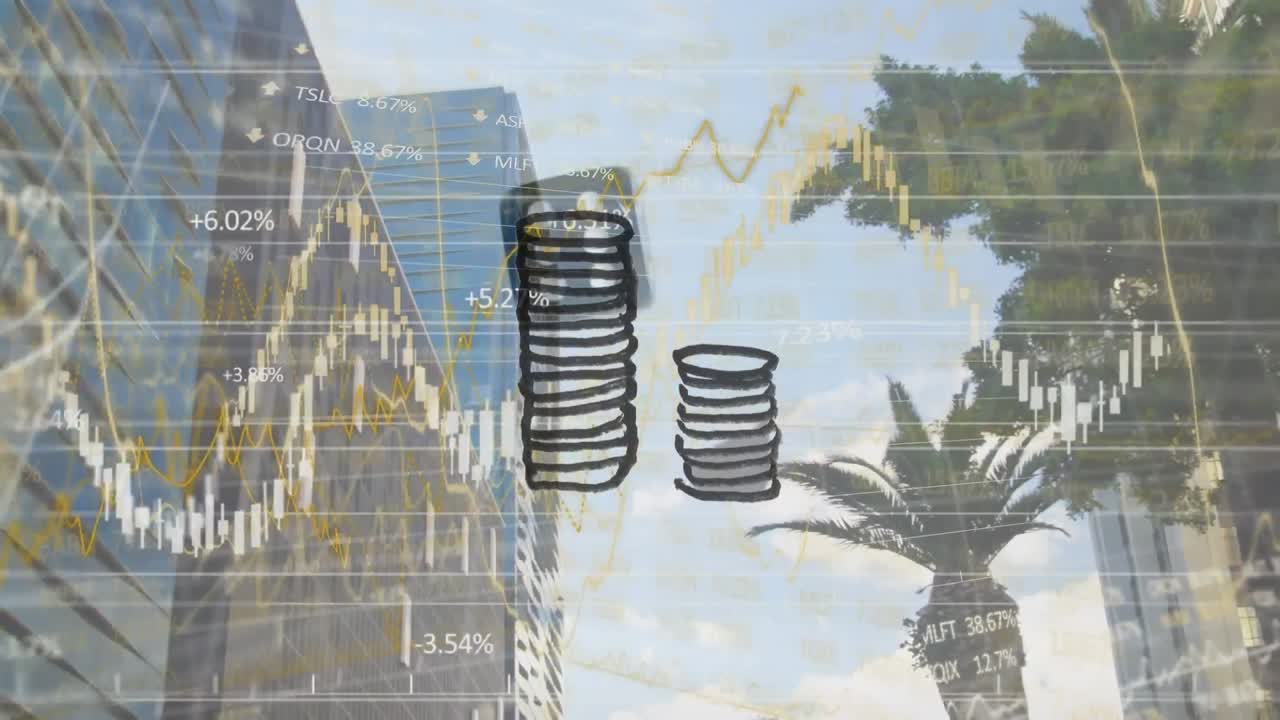 animación del procesamiento de datos sobre los dados