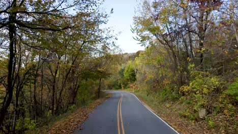 moving up the hill road in the fall