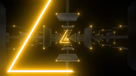 túnel futurista abstracto con iluminación de neón
