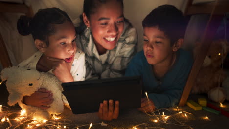 comedy, tablet and mother streaming children