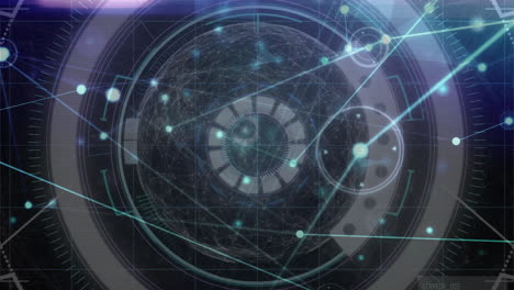 animation of network of connections over dark background
