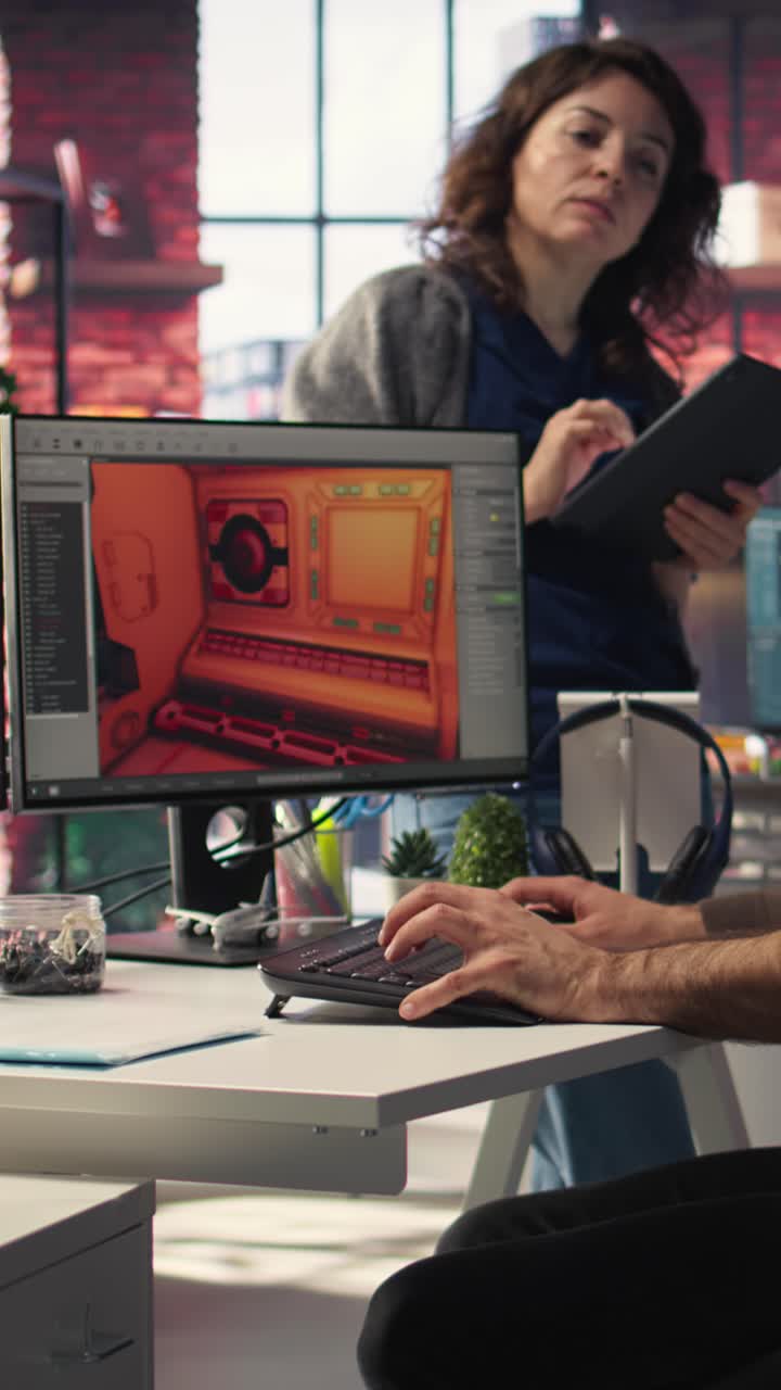 Vertical Video Game developer utilizes AI generated program to design spaceship station