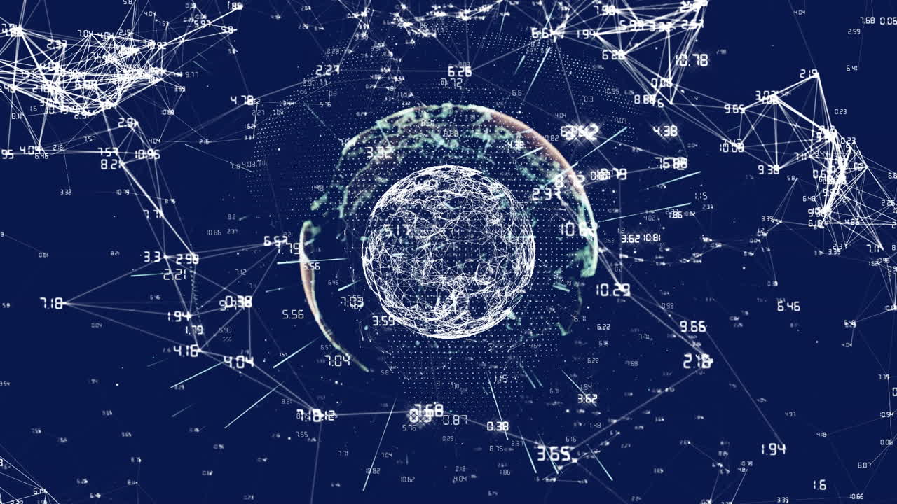 Animating global network connections and data points over Earth ...
