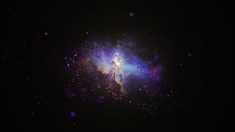 colorful nebulae moving in the cosmos