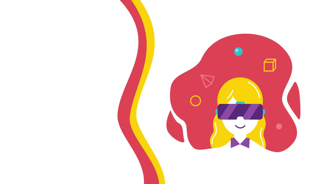 video en 4k de un personaje de dibujos animados con gafas.