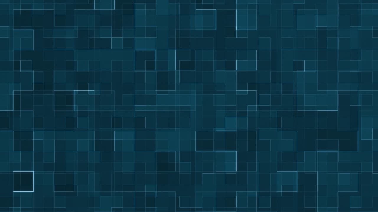 4K Digital Box Grid Square Background Loop Animation. Digital interface connection and global communication tecnology futuristic background