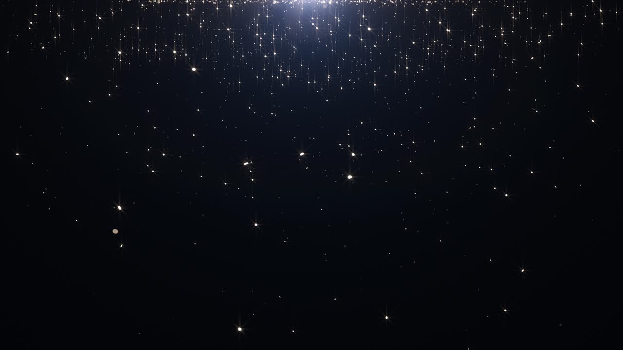 Falling Glitter Particles Background