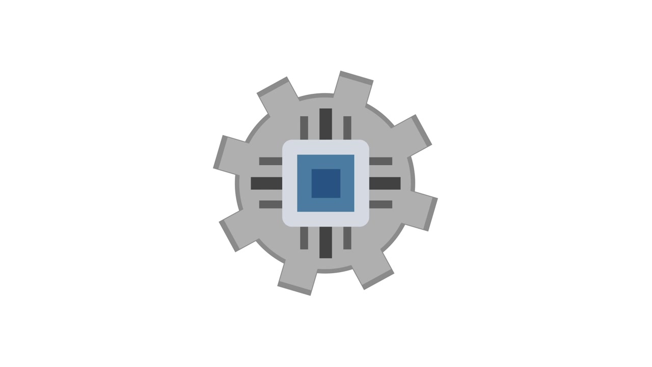Animated Gear with Integrated Processor Chip