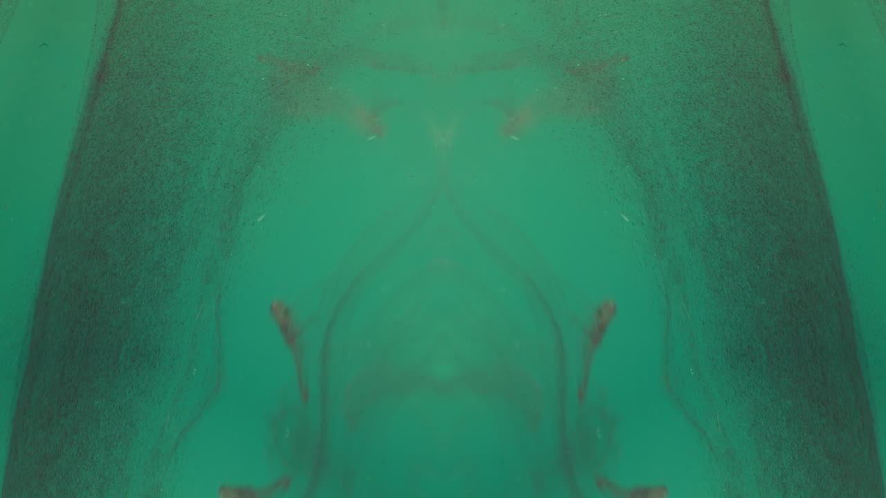 Abstract Green and Brown Fluid Art