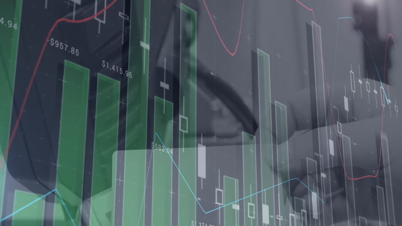 animación del procesamiento de estadísticas a través de una persona que sostiene un cable de computadora